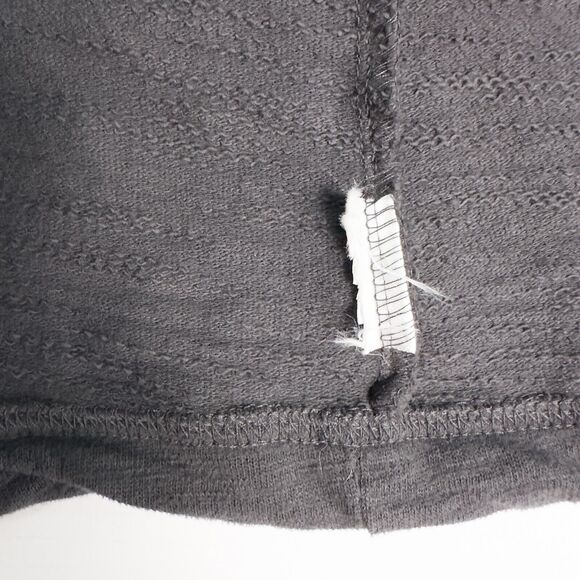 Eddie Bauer Floral Ribbon Trim Slub Knit Button Cardigan Womens Large Gray Boho - Picture 16 of 16